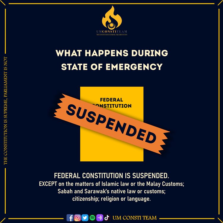 [INFOGRAPHIC - STATE OF EMERGENCY]News of the Prime Minister meeting YDPA for the issue of declaration of emergency is flooding our feed & headlines since yesterday.What is state of emergency? How can it be declared? Let’s take a look at Article150 of the Federal Constitution