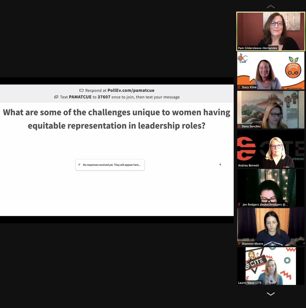 Women in EdTech Leadership session at Fall CUE Conference 2020