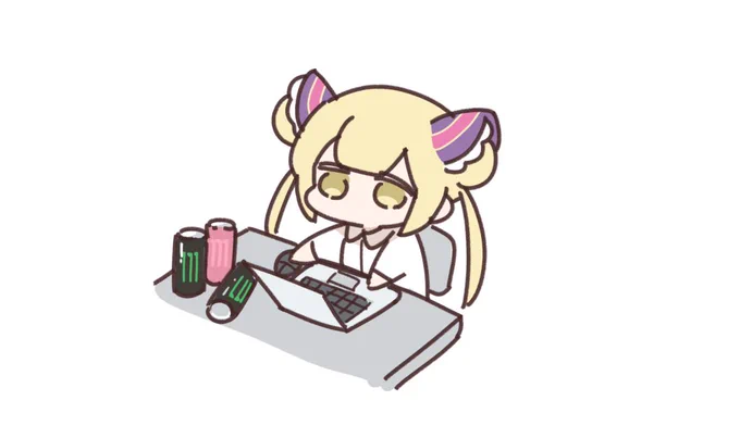 労働するルナ 
