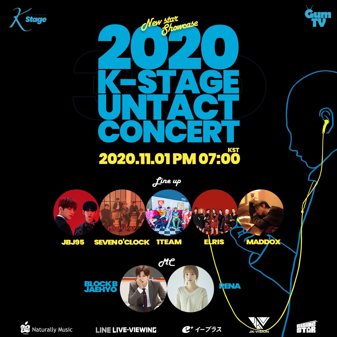 K_Stage_Untact's tweet photo. 2020 K-STAGE UNTACT CONCERT_NEW STAR SHOWCASE

⏰2020.11.01 PM 7:00 (KST)

✔️TICKET

🌟Tickets are now available from all over the world‼️

▶️STUDIO PAV
https://t.co/XVy3Ai6POw

▶️LINE LIVE-VIEWING(~ 2020.11.01 PM 6:59)
https://t.co/mFWULD24DF https://t.co/RoWLGomYOp