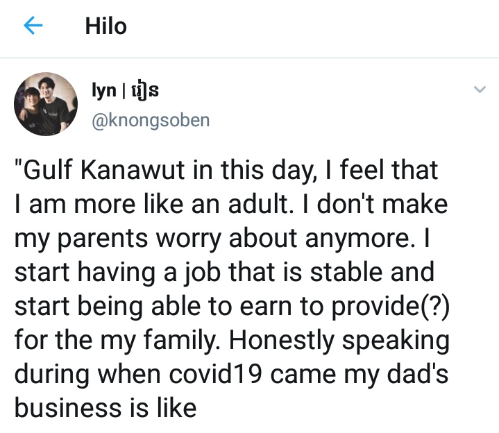 He helped his father, his family in this difficult year for everyone. Gulf is an amazing and beautiful son, I'm really proud of him 
