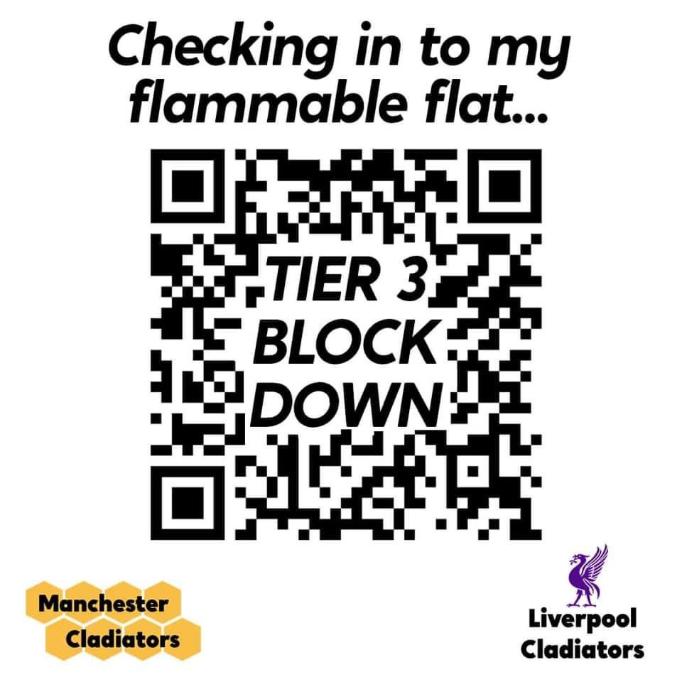 Paul (@paulpanyan) on Twitter photo I’m checking in to my flammable flat this weekend in Tier 3 Manchester
And desperately wondering how to pay an £80k bill to cover costs I had nothing to do with 🤷♂️
<a href="/McrCladiators/">Manchester Cladiators</a>
<a href="/EOCS_Official/">End Our Cladding Scandal</a>
#EndOurCladdingScandal
#Tier3Blockdown 
<a href="/RobertJenrick/">Robert Jenrick</a> 
<a href="/mhclg/">Ministry of Housing, Communities & Local Gov</a> 
<a href="/team_greenhalgh/">Stephen Greenhalgh</a> I’m checking in to my flammable flat this weekend in Tier 3 Manchester
And desperately wondering how to pay an £80k bill to cover costs I had nothing to do with 🤷♂️
<a href="/McrCladiators/">Manchester Cladiators</a>
<a href="/EOCS_Official/">End Our Cladding Scandal</a>
#EndOurCladdingScandal
#Tier3Blockdown 
<a href="/RobertJenrick/">Robert Jenrick</a> 
<a href="/mhclg/">Ministry of Housing, Communities & Local Gov</a> 
<a href="/team_greenhalgh/">Stephen Greenhalgh</a>
