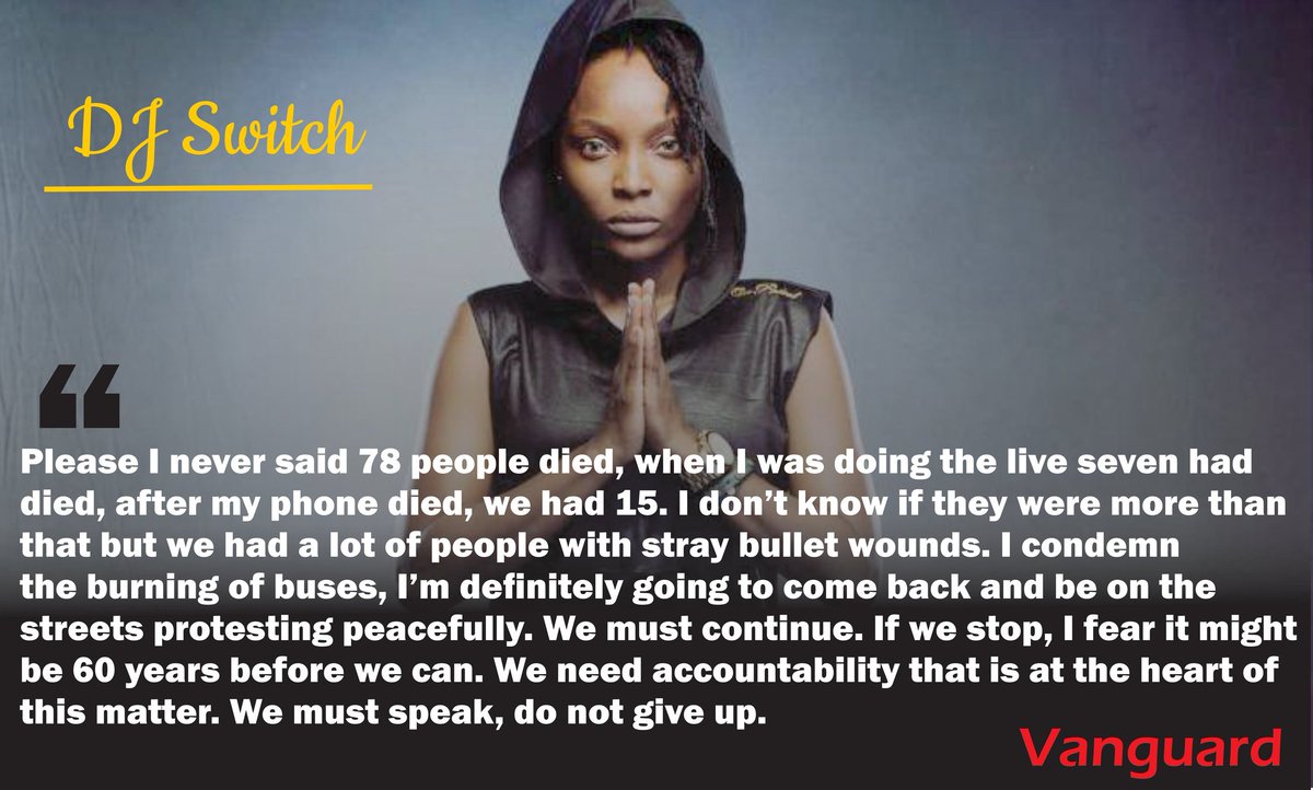 hisname_presh's tweet photo. Love for djswitch ♥️
We don't gotta give up now. 
#EndSARS 
#EndBadGovernanceinNIGERIA 
#LekkiMassaccre https://t.co/FTISd82hHT