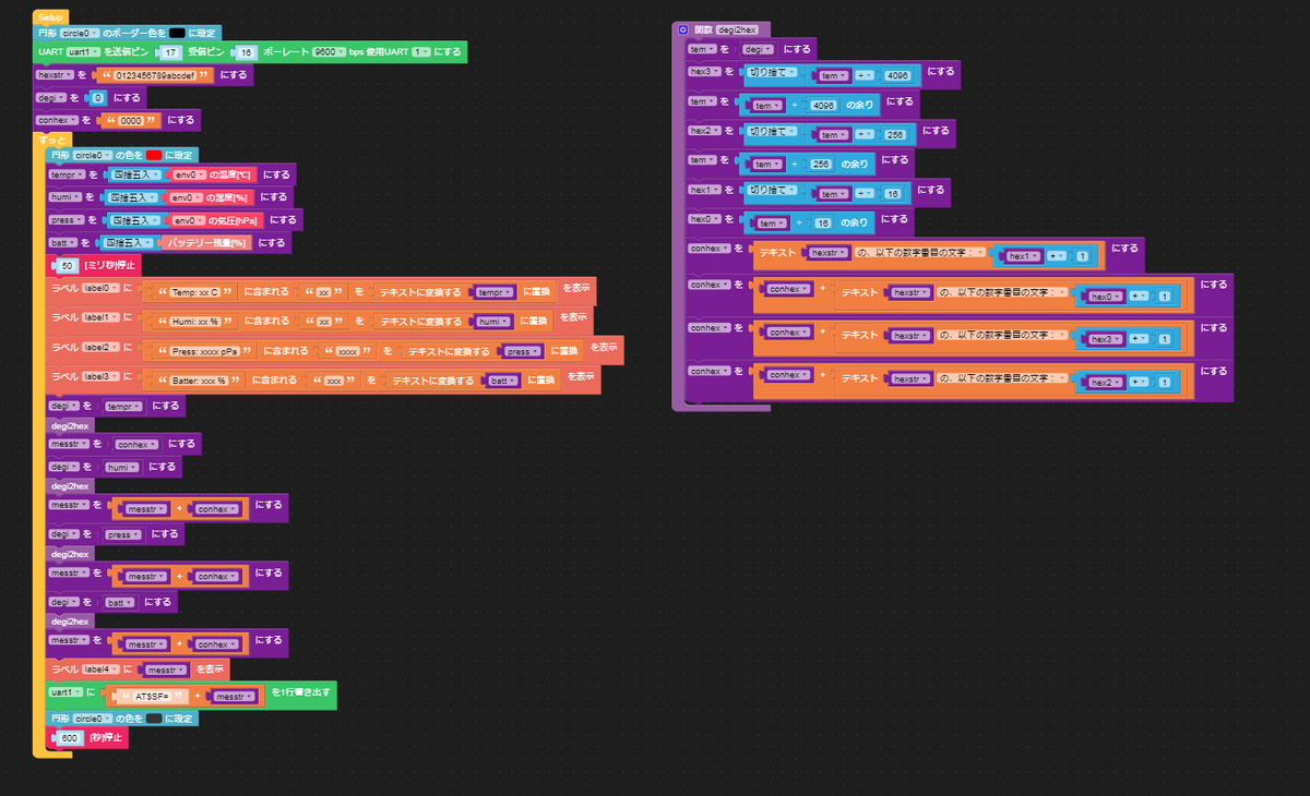 Master_Morikawa's tweet image. #M5Stack と #Sigfox モジュール からの通信を受けて、#LINE に計測データを飛ばすことやってみた。10分おきに計測中！