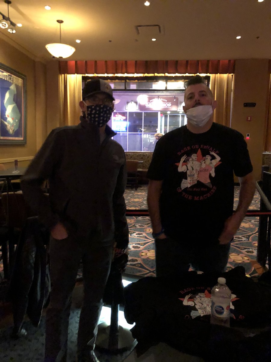 BillCalkins's tweet photo. Epic! Got to meet @RoninSamTripoli - go see his show if he’s in your town! No lizard people at the show. Only SWARM. #shapeshiftingkungfujesus https://t.co/r7oqMbd6zH