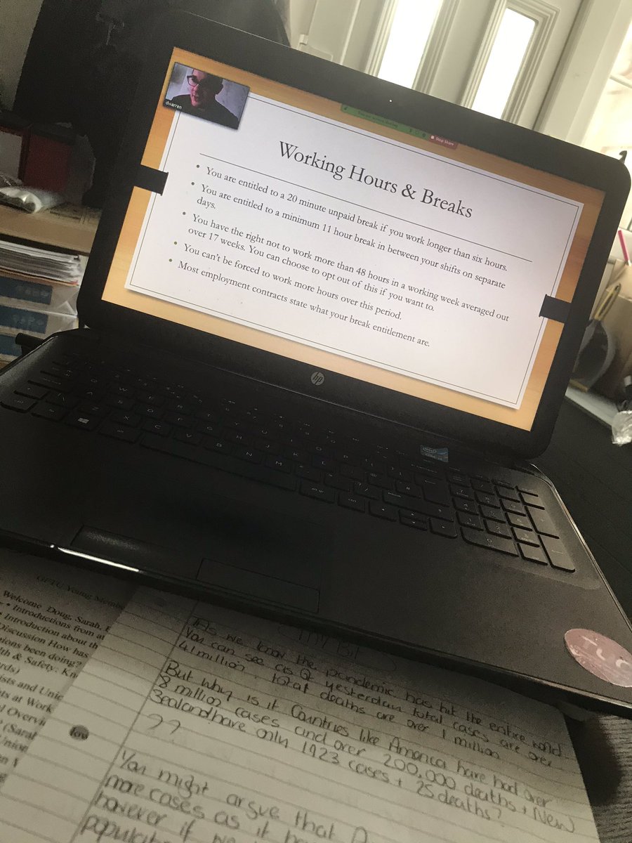 sarahwoolley01's tweet photo. We’re well underway with the @GFTU1 digital young members event! We’ve talked about COVID, H&amp;S, employment rights and had a fantastic session led by Zita from @ArtistsUnionE https://t.co/6BH0OcXmiM