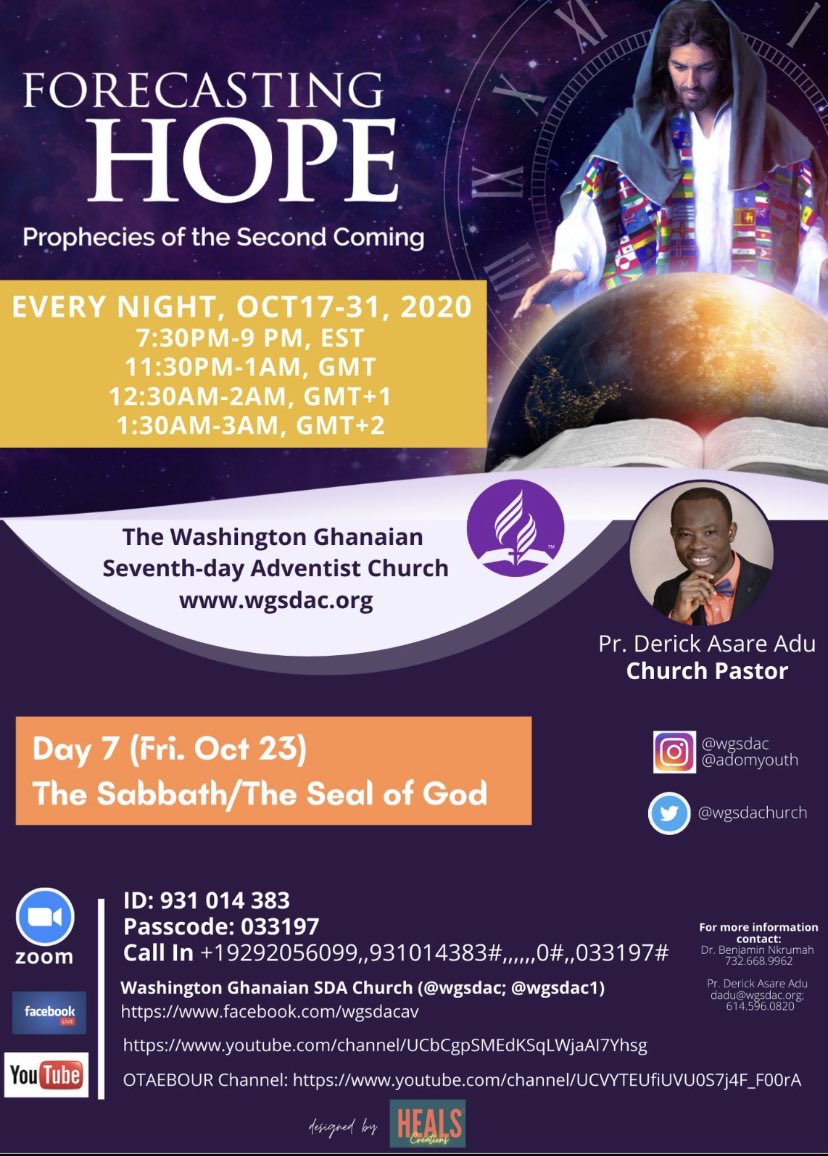 wgsdachurch's tweet photo. Happy Sabbath! Day 7 of our series has been completed! Pastor Derick talked about the origins of the sabbath and highlights the significance of the Sabbath! Please see the photos below for our keys points. Have a blessed day.🙏🏾 https://t.co/ekiwNlHlhm