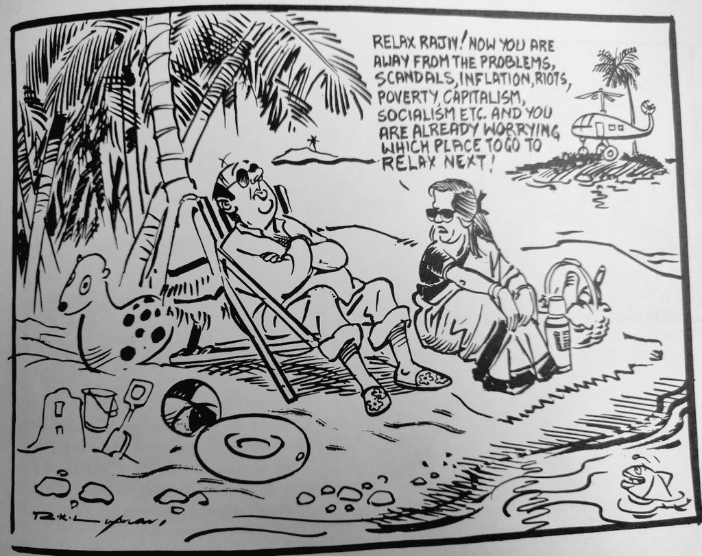 Rajiv Gandhi's frequent vacation trips.