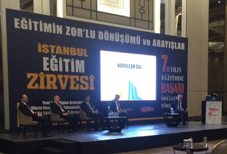 Hayatiokty's tweet photo. #istanbuleğitimzirvesi için Hilton Bomonti deyiz.. Yeni normalin  eğitim sektörüne etkileri, fırsatlar, sorunlar ve dönüşümün yol haritaları konuşuluyor. Teşekkürler  @CemGulan @dal_nurullah @hamikoc_ @muratadali59 https://t.co/Dei1TnZR16