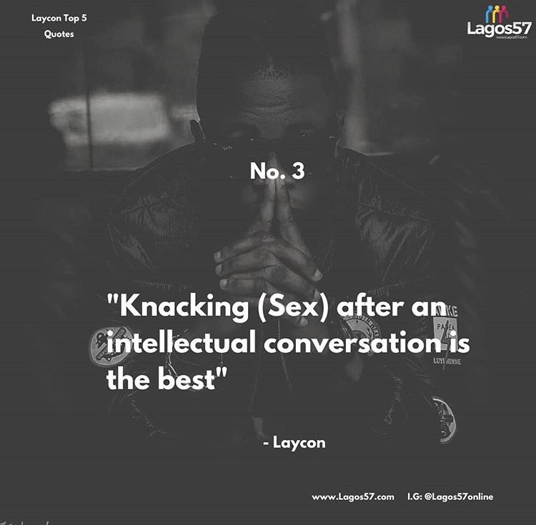 fixon2owoo's tweet image. Top Quotes from @itsLaycon 📌 

Credit: Lagos57Online

#LayShoot #Laycon #StreamLaycon