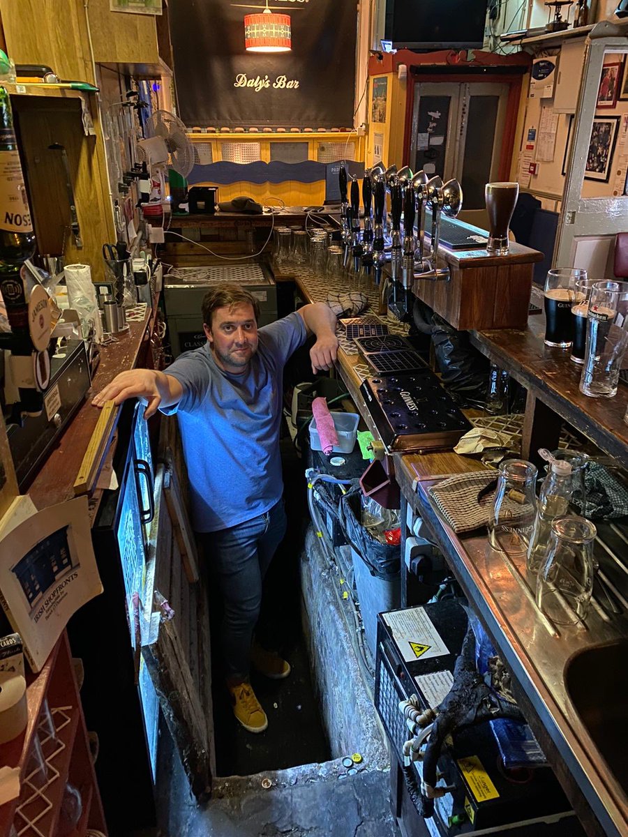 It really is a dream to be involved in a little gem of a bar down the country. Never would thought this could happen  We found an old trapdoor where the Guinness kegs used to go So they could be closer to the tap. That’s obviously where they’ll go now 