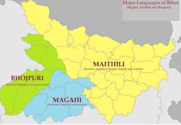 Now, generally speaking different kind of regions are drawn in Different states. Some are on Linguistic lines based on different kind of dialects spoken in any particular state. For example in Bihar: the Mithila region is the one where Maithili is spoken and so on..