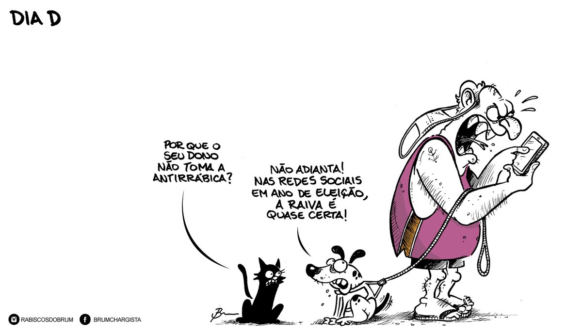 Brummmmm's tweet image. Charge da Tribuna do Norte #brum #charge #chargespoliticas #eleicoes #polarizacao #odio #extremos #redessocias #raiva