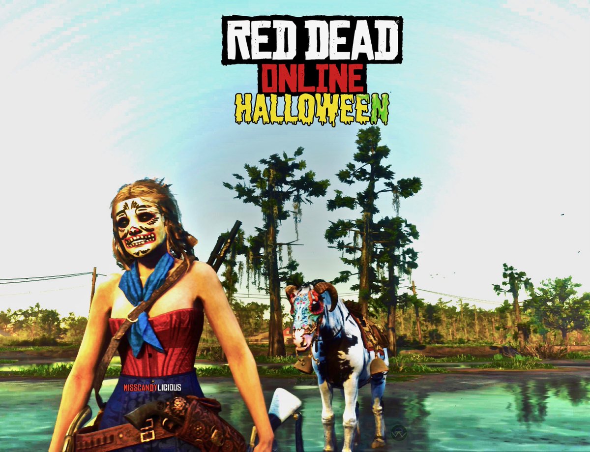 Candysseus's tweet photo. 💀🌹Day of the Dead🌹💀
#MissCandyLicious #ButterOnYa
#RedDeadHalloween #SweetAsPhotos #FancyFilters #RedDeadEdits #RedDeadOnline #RockstarGames https://t.co/4ewrL4Uuvv