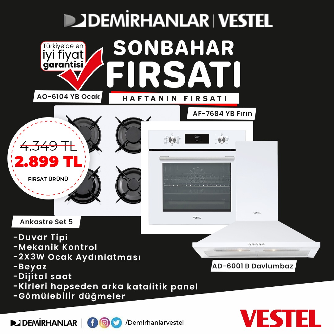 Vestel Af 7684 Ad 6331 Ao 6104 Ankastre Set Fiyatlari