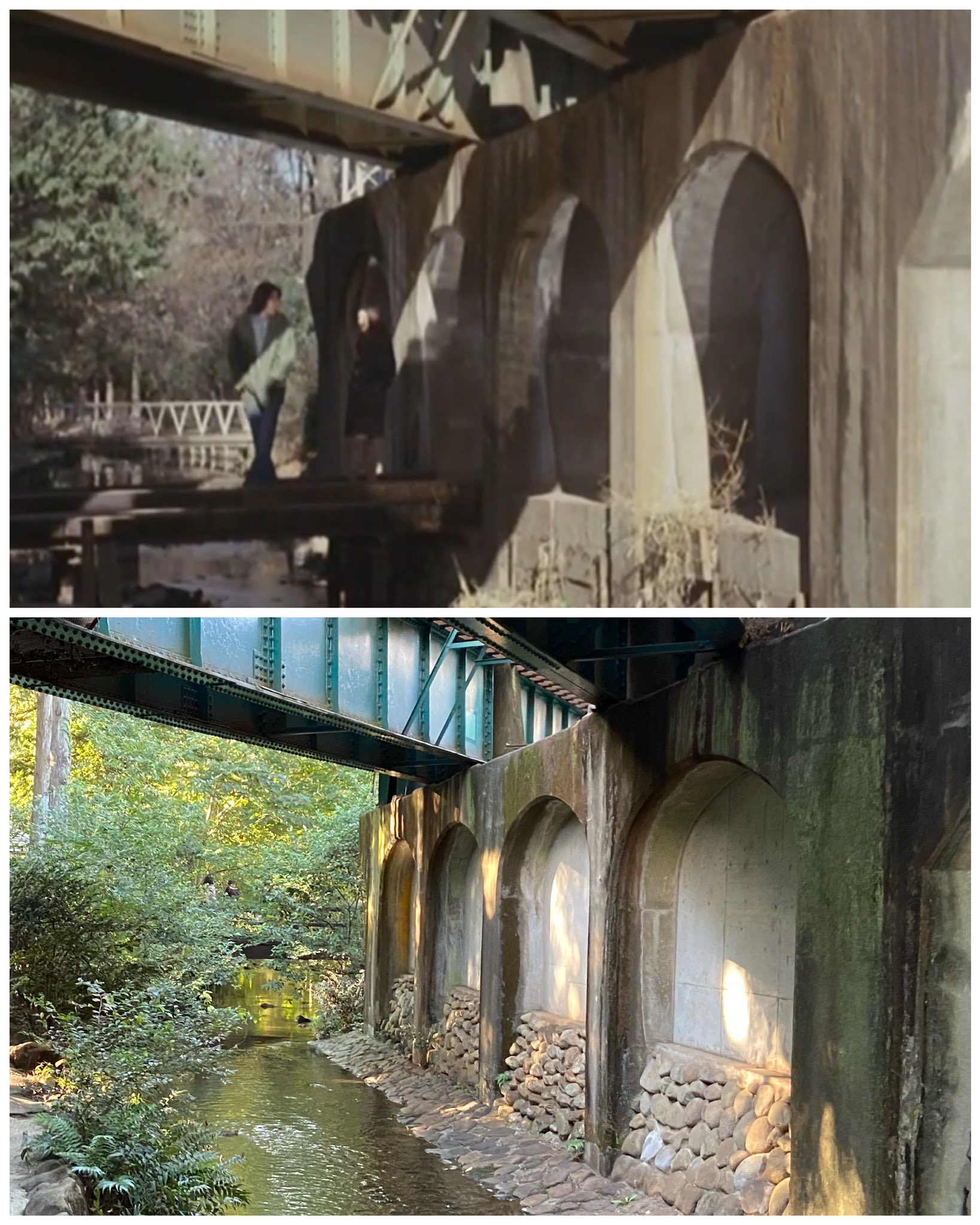 神田川／出目昌伸（監督），草刈正雄，関根恵子 未使用 特大 映画 ポスター 神田川 関根恵子 草刈正雄 昭和 B2版×2枚組