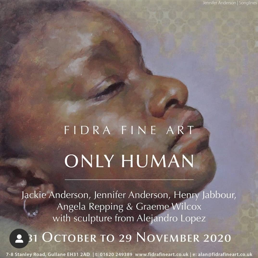 COMING SOON! Only Human at @fidrafineart opens on 31st October! 
#fidrafineart #gullane #onlyhuman