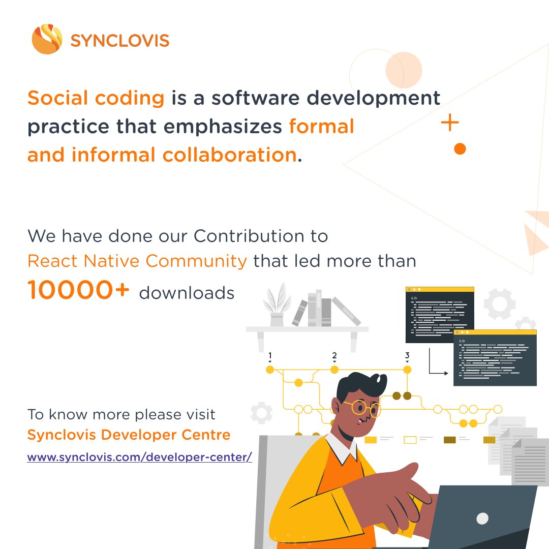 iamsynclovis's tweet image. Social coding is a software development practice that emphasizes formal and informal collaboration!!
#socialcoding #mobileappsdevelopment #ReactNative #Productdevelopment
#StartUp