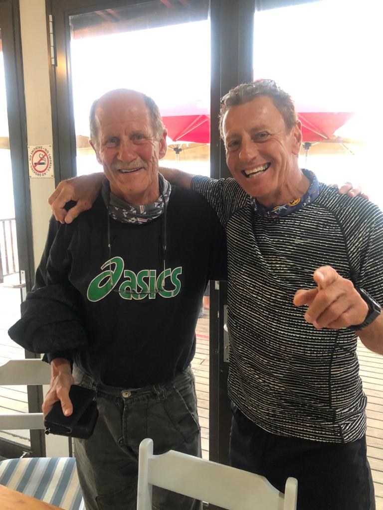 Dont tell these two guys how much I love and admire them in case they think I'm getting soft. Toughest competitors I ever raced against  <a href="/ComradesRace/">ComradesRace</a> Alan Robb 1976/7/8 and 1980 champion and Nick Bester 1991
