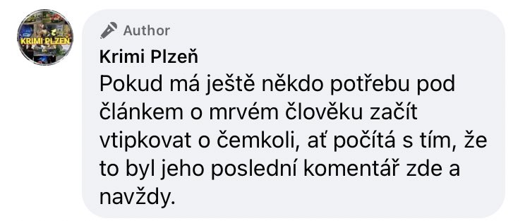 je hezký, že s těma kreténama konečně něco dělají, ale kde bylo krimi plzeň když nám s kamarádkou lidi pod jejich článkem přáli smrt?🤔🤔🤔 https://t.co/cRKGKkywPu