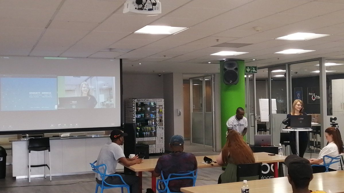 guymccully1's tweet image. Our very own @bbd Grad class of 2020 @SamJHillebrand giving a talk at the @WTC_Students graduation ceremony.
Crazy to think this journey started 2 years ago for her and all that she has achieved and will achieve in the future
#codemyfuture #bbdthings
#WTC_Grad2020