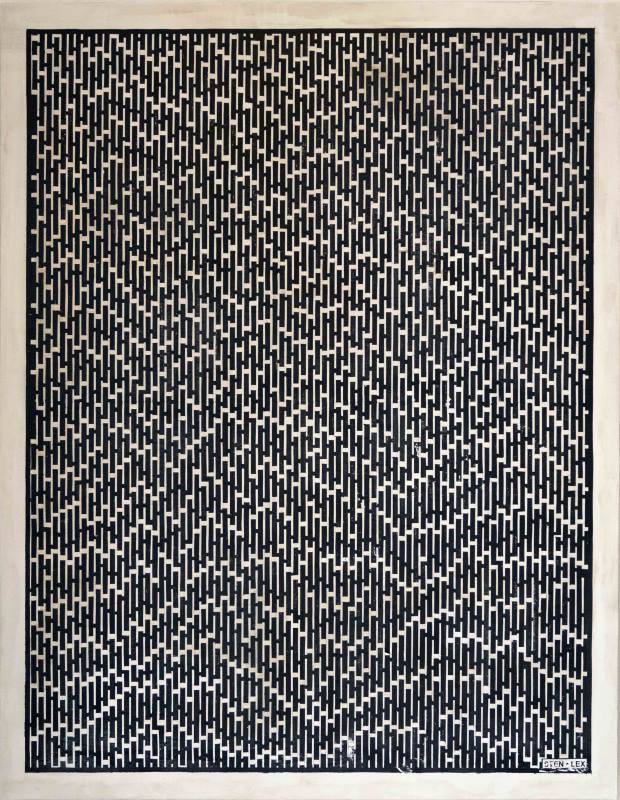museiincomune's tweet photo. #StenLex hanno lavorato intensamente a un pattern che evocasse sia lo schermo televisivo sia quello di un computer. Potete ammirare #Screen e apprezzarne il suo effetto ottico alla Galleria d’Arte Moderna di Roma, all'interno della mostra "Sten Lex. Rinascita" fino al 22 novembre https://t.co/3VEgbDDTrG