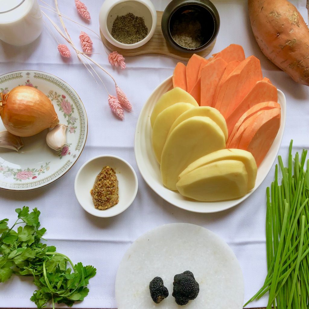 What are your plans for next Tuesday? What about a cook-a-long with chef <a href="/ElodyKolden/">kolden kitchen</a>? Follow her along and learn how to prepare a sweet potato and truffle gratin. Elody is a French #chef and entrepreneur, founder of Kolden Kitchen and Kolden Fruit. Get your tickets and join us!