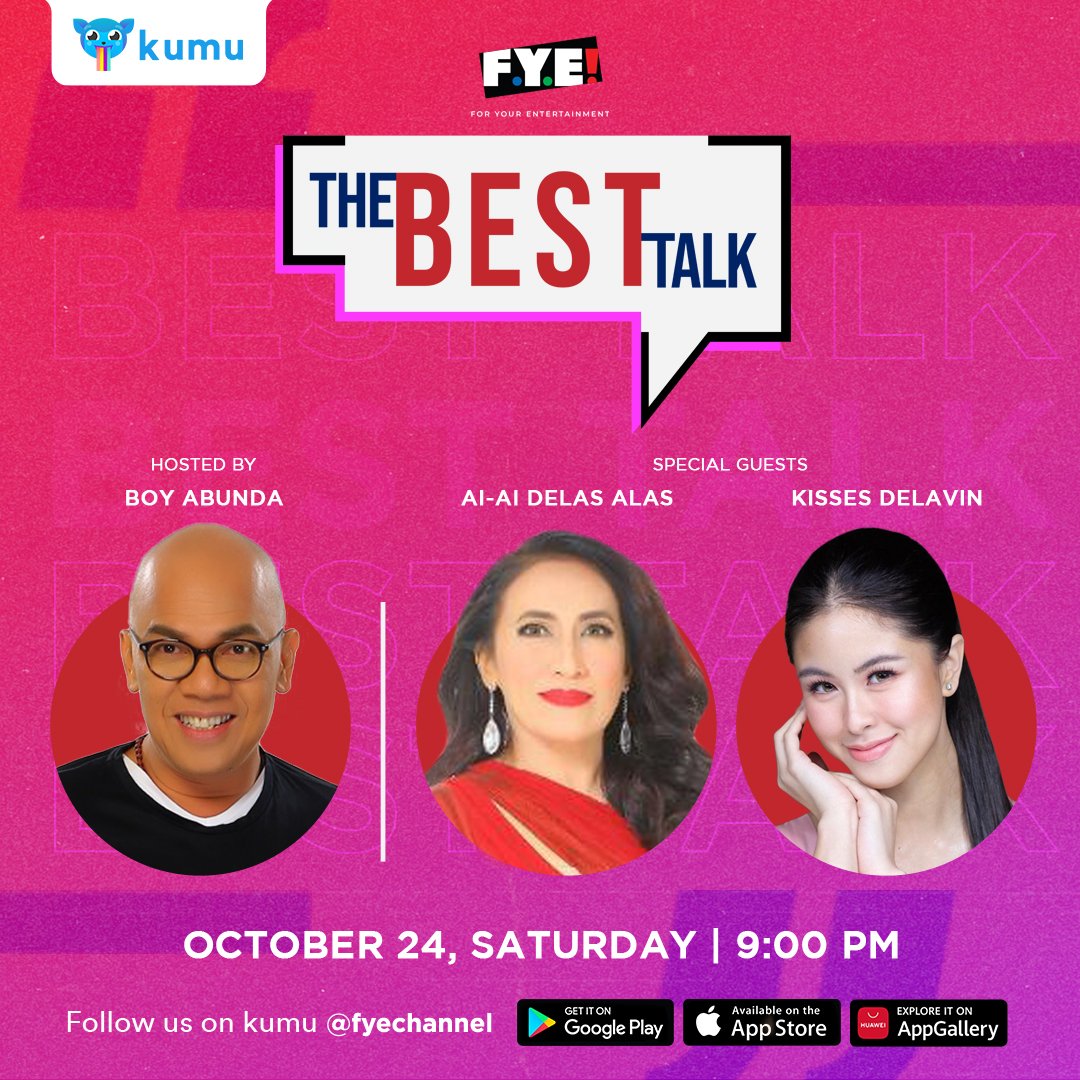 byxbuzz's tweet photo. Supporting Tito Boy and of course Kisses Delavin @KissesDelavin. This is Kisses' first appearance on Kumu @kumuPH, right?

I won't miss this!!! See you all later! https://t.co/IsYihu19AF