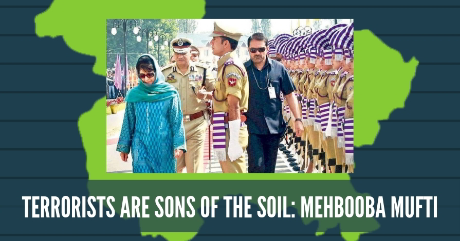In 2019 on the occasion of Army Day, when the nation honours the sacrifices & valour of the brave soldiers,  #MehboobaMufti, stoked yet another controversy by calling  #terrorists “sons of soils”. #Kashmir (6/11)
