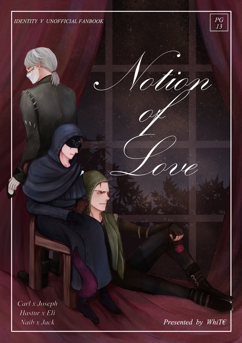 RoyaWhiTE_Art's tweet photo. Doujinshi : Notion of Love
Pairing : Carl x Joseph , Hastur x Eli , Naib x Jack #Carljoseph #HastEli #NaibJack
PG-13| B5 | 46 Page | 180 บาท
(ตัวอย่างข้างในค่ะ เป็นโดใสๆเหลือ20กว่าเล่ม ถ้าหมดก็ไม่รีปริ้นแล้วนะคะ🥺💖) #IdentityV #IDVonlyWMA #ComicAvenue6 #ตลาดนัดไอเดน https://t.co/zyprWEePx2