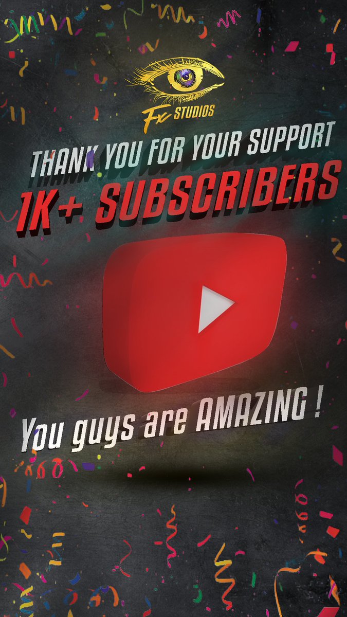 Fx_Studios1's tweet photo. Thanks For The 1K + Subscribers Guys π€
1K - Done π₯
Next Milestone - 10K π
You Guys are Amazing β€π
#Fxstudios https://t.co/OFmmTJ63Li