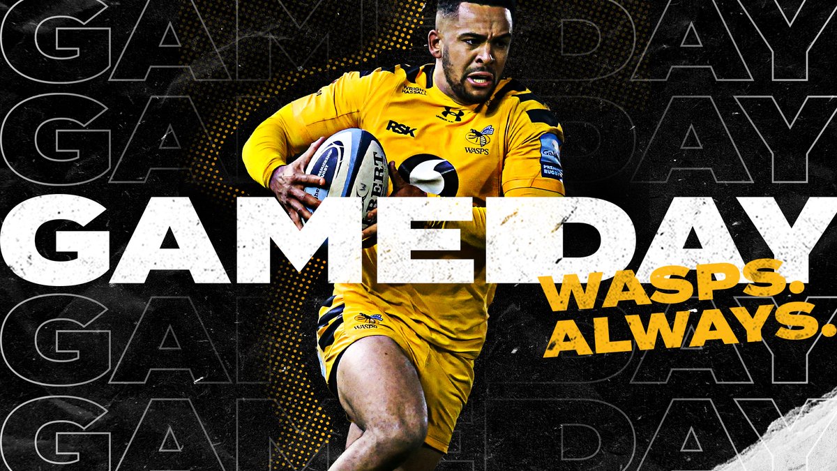 WaspsRugby's tweet photo. GAMEDAY!! 

🐝🆚🏹
🏆 #GallagherPremFinal 
🏟Twickenham
⏰ KO 18:00

Who else is Buzzin' !? 

#WaspsAlways https://t.co/9f0L4DHogJ