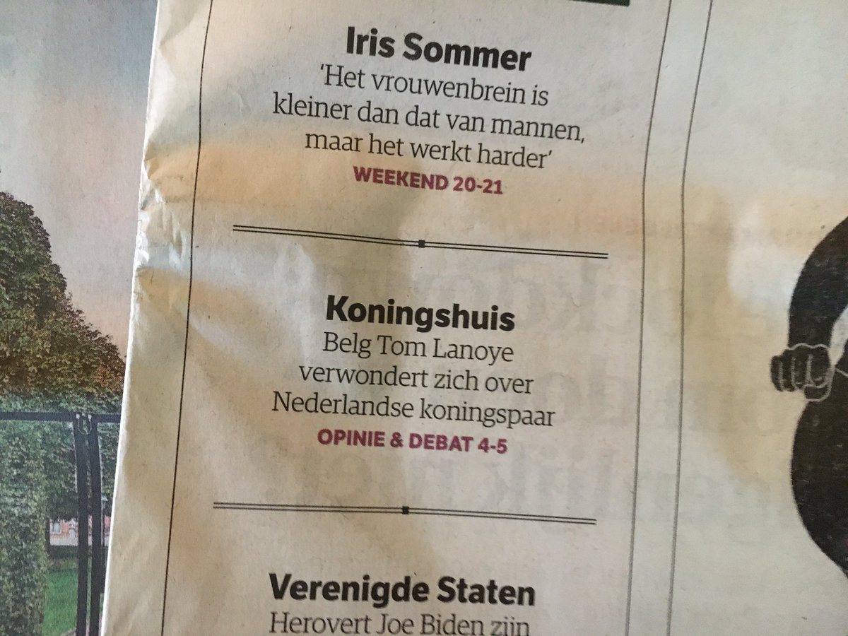 Prima hoor dat <a href="/nrc/">NRC</a> breed en zelfs Belgische aandacht geeft aan de #Koningshuis vakantie. Maar juist van #NRC had ik die aandacht en #opinie verwacht over de vrijheid van meningsuiting die zwaar onder druk staat #onthoofding #Frankrijk @TomLanoye