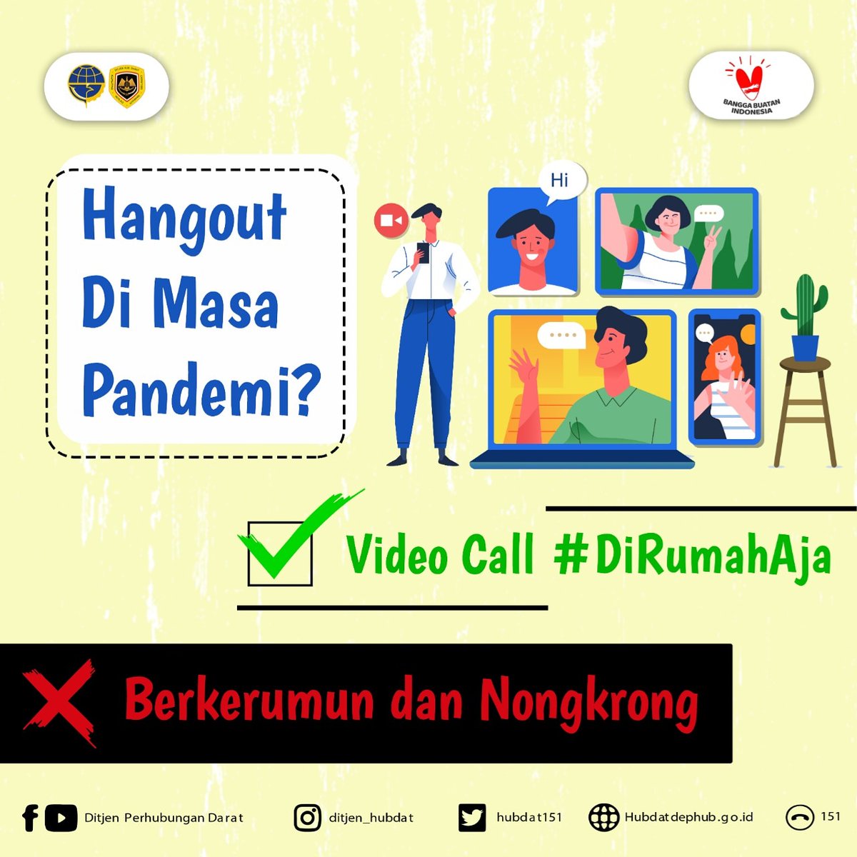 Bisa dibilang hampir sudah menjadi gaya hidup baru kalau Hangout jaman sekarang ya lewat video call saja. Lebih aman, hemat, tapi tetap seru! Bersabar #MitraDarat semua ini akan berlalu, tetap patuhi saran dari pemerintah karena itu yang terbaik untuk semua. 
#PenghubungIndonesia