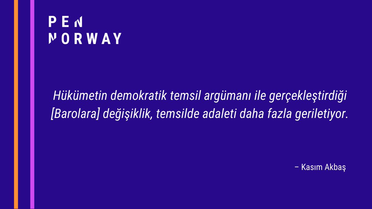 PEN_Norway's tweet photo. Dr Kasım Akbaş Türkiyedeki Baroların Seçim kriterleri ve diğer önemli konuları bu makalede ele almaktadır >> https://t.co/jeRa6CNAuO #RuleofLawTurkey #TurkeyIndictmentProject https://t.co/pKivpeYTP1