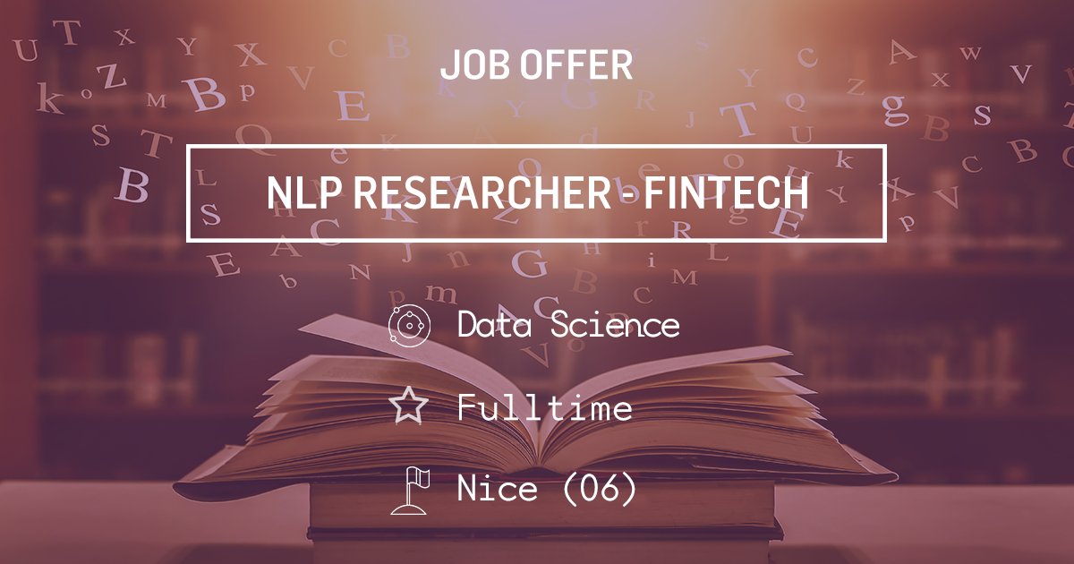 Science_me_Up's tweet photo. 📝 NLP Researcher - #FinTech
📍 Nice
➡️ https://t.co/uHLkUwaj7B
#JobmeUp #NaturalLanguageProcessing #DataScience #MachineLearning #DeepLearning #IA #AI #ArtificialIntelligence #FinTech #tech #TAL #PhD #ComputerScience #Python #Pythorch #IT #PhDJobs #Finance #Tech #Research https://t.co/MPbXNfmvzc