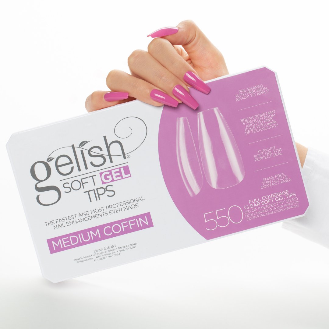 Lovers of long nails get ready to rejoice! Gelish Soft Gels give you gorgeous length with full-coverage and durable nails in just 20 minutes or less! Follow <a href="/Georgiesmed/">Georgie Smedley</a> #beauty #nails #loveolympiabeauty #gelish #georgiesmedleygroup