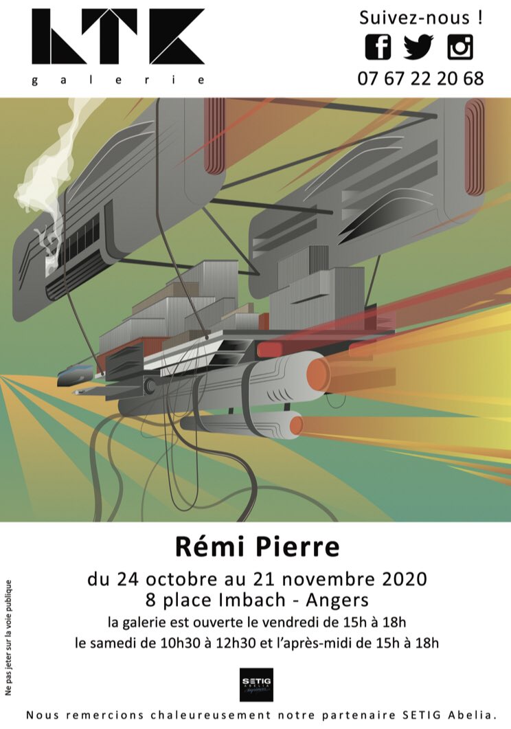 C’est parti pour l’expo de Rémi Pierre ! Jeune artiste angevin, fraîchement diplômé de l’école des Beaux-Arts d’Angers, avec mention 😉

#art #artcontemporain #plan #dessin #laville #sciencefiction #sciencefictionart #sketches #exposition #cultureangers