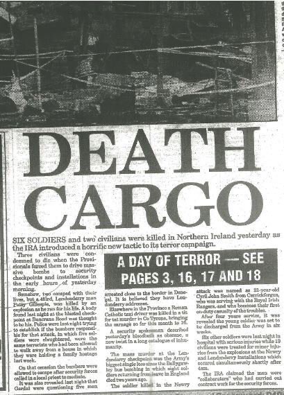  #OnThisDay in 1990 the IRA murdered Vincent Scott, 21. Soldier due to leave Army 1 month later. Bomb caused enormous damage to checkpoint after which murderers opened fire from southern side of border. 25 houses in nearby estate damaged & 17 civilians treated for injuries  #OTD