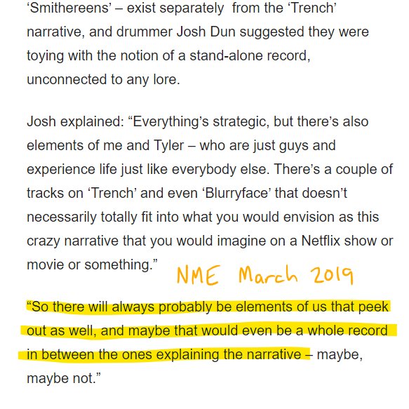 they could be saying that this *storyline* is over, not that clancy is dead within the story. yknow, like we say "that meme is dead." they have brought up the idea of an in-between, non-narrative album, especially because they can't see us at shows