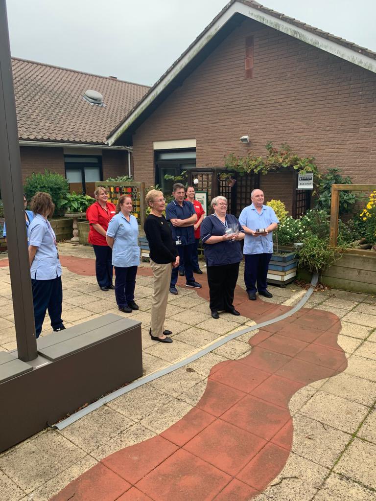 OakWard1's tweet photo. On behalf of Oak Ward I was so proud to receive the Mike Tomkinson award from the Jersey Alzheimer’s Association.  Oak Ward was recognised for their dedication and compassionate care they provided to the residents during the pandemic.  Well done to all the staff, I am so proud. https://t.co/ofuOEJjoIP