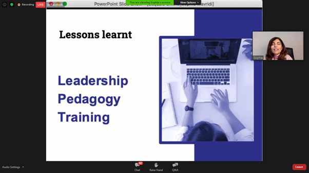 Eaquals's tweet photo. Summary of research results from @SophiaMav: Focusing on sustainable solutions, not just transferring a face to face course into the online context.

#eaqualsonline #eaqualsmembers #eaqualsfamily #intled #accreditation #teaching #learning #hybridlearning https://t.co/TKWxWVM5cf