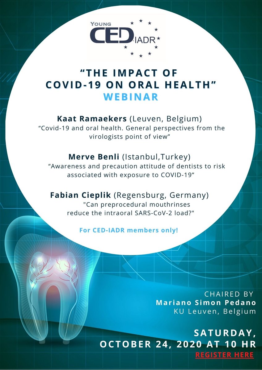 FarrugiaCher's tweet photo. Great start to @CedIadr organised webinars with presentations given by young professionals and researchers contributing towards knowledge on #Covid_19 's impact on dentistry! Congrats to the organisers and speakers for an engaging session! #CEDIADR #ECR https://t.co/U6cLfGRQJQ