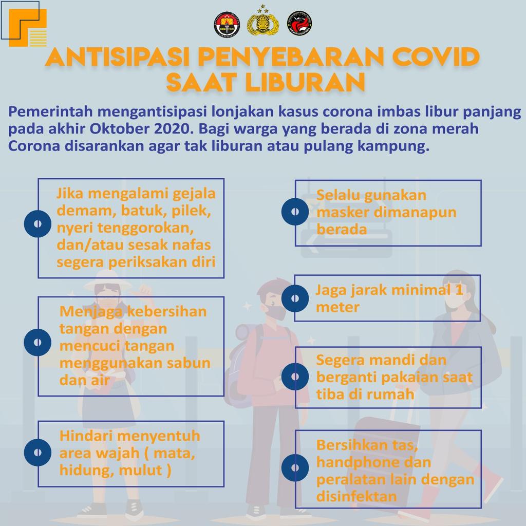 PoldaRoops's tweet photo. Libur panjang sebentar lagi, awas jangan lengah, karena seharusnya libur membawa bahagia, bukan duka Covid19. Jadi tetap disiplin protokol Covid19 yaa #LongWeekendTaati3M https://t.co/GQ8eq8sn9K