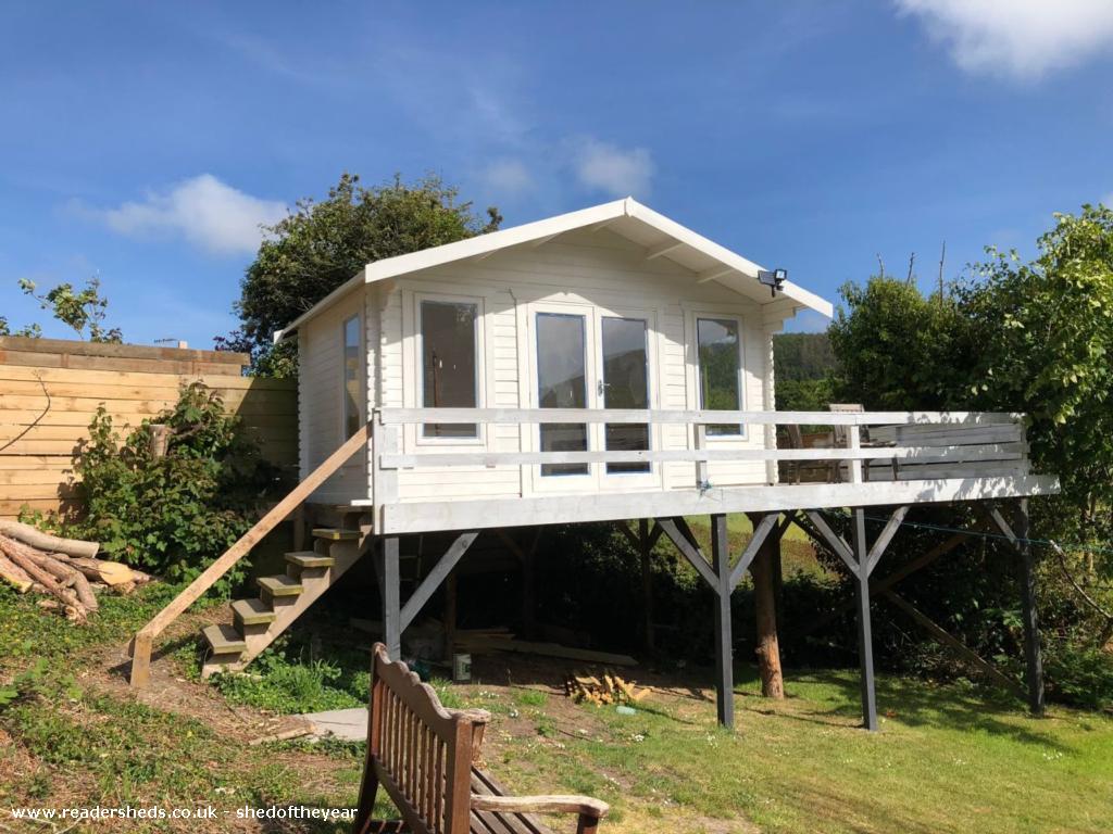 Love a shed on stilts > Nerys& #39;s Shed - Unique from Ceredigion   #shedoftheyear  https://www.readersheds.co.uk/share.cfm...   #SaturdayVibes