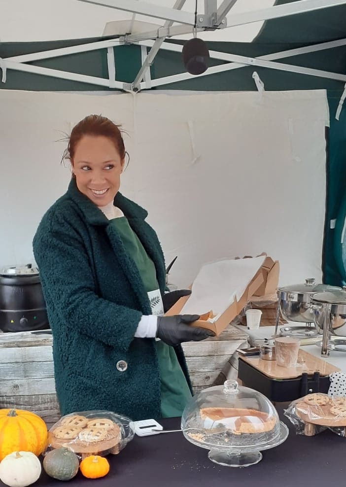 ArchwayMarket's tweet photo. #chefwillow with her delightful pumpkin pie - a divine filling inside a beautifully made crust. Plus she's got her wonderful warming soups and an oxtail one-pot. We're suffering another windy one in Nav Square - get down there so she can sell out and go home!! You'll LOVE it! https://t.co/yk3gIbAoex