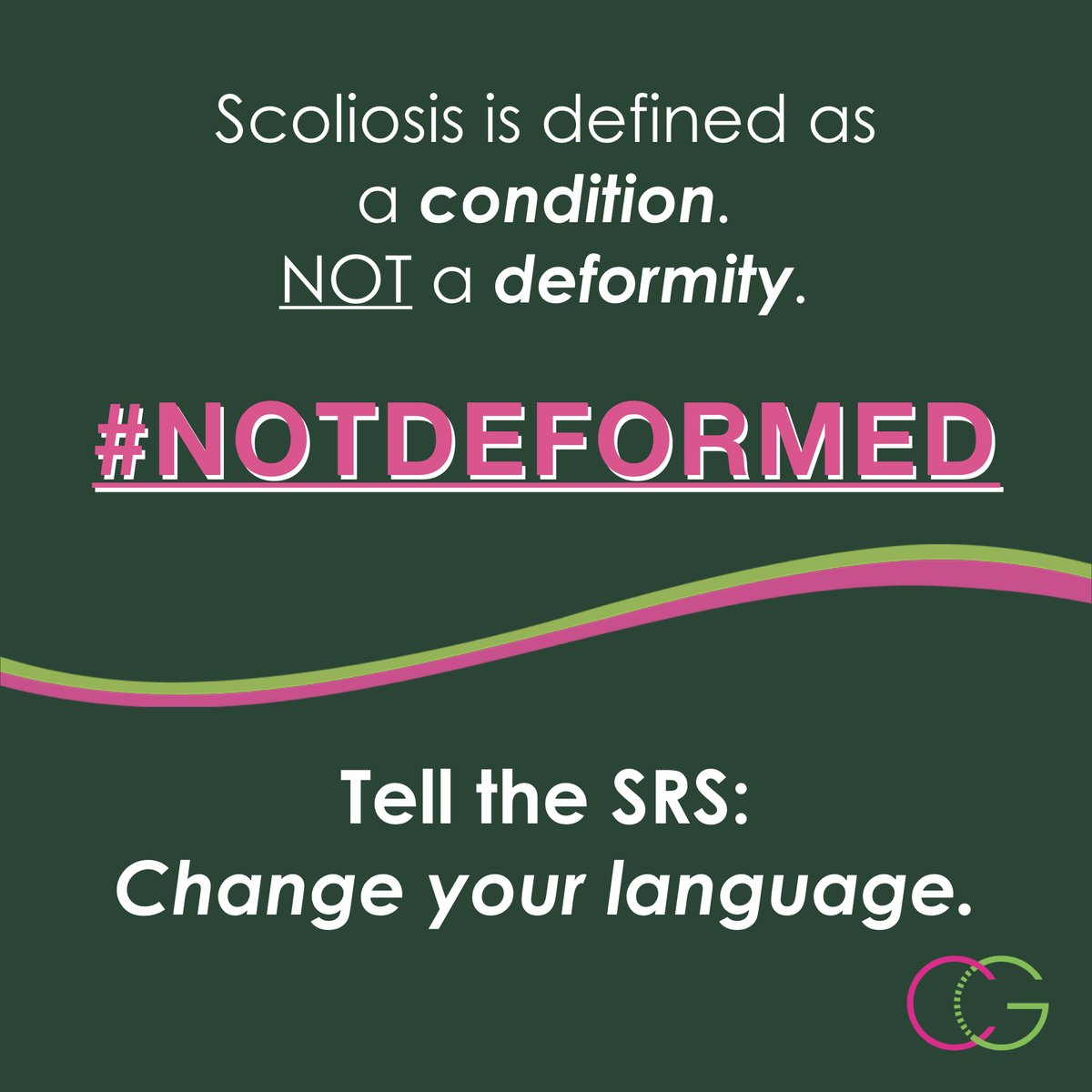 CurvyGirlsScoli's tweet photo. Here are some posts you can use to tell the @SRS_org, we are #NotDeformed. 

#scoliosis is a condition, not a deformity. https://t.co/1HmJgifJRx