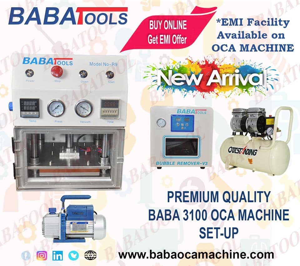 BabaCable's tweet photo. PREMIUM QUALITY BABA R9 OCA Laminating Machine
#Ordernow https://t.co/Ei335yRImz
#babaocamachine #babatool
#babacable #babatools
#babar9ocamachine #r9oca
#r9ocamachine #ocamachine
#Contact +91-9311172000,
#ForCourier +91-8527043009
https://t.co/3xXFQCXmxZ https://t.co/cnSxtG6Nge