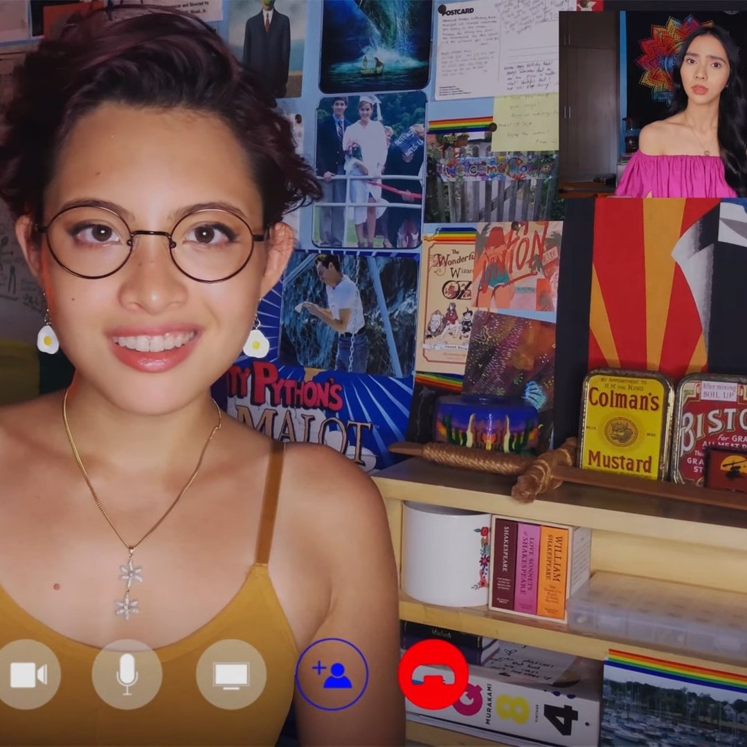 The details in Alex's room are so cute - the Monty Python posters and the rainbow tape that holds up her little printed pictures??? My heart :')   #PearlNextDoorEp1