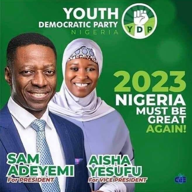 Val_Okorocha's tweet photo. Who else is ready for 2023? 
YDP!! ✊🏽
@sam_adeyemi @AishaYesufu 
#SaturdayThoughts #2023ElectionforYouth
#ArrestKillerOfficers https://t.co/x8aVUq9Co1